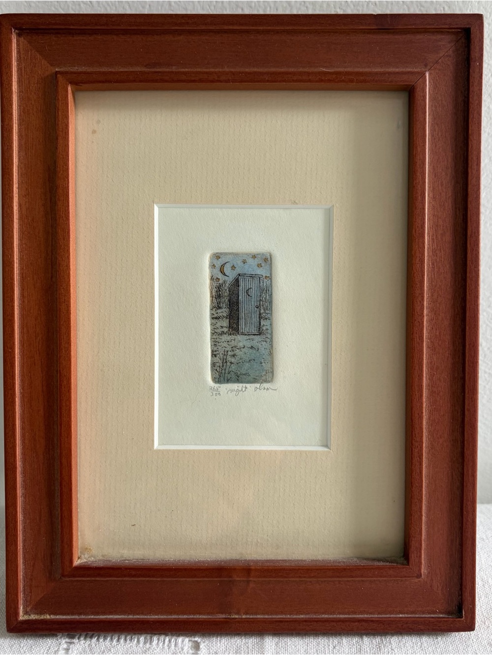Outhouse Rustic Print Wood Framed Wall Folk Art